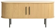 Natúr színű TV-állvány tölgyfa dekorral 120x56 cm Nola – Unique Furniture
