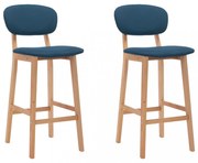 2 db kék szövet bárszék