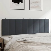 sötétszürke bársony fejtámla párna 160 cm