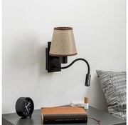 Brilagi Brilagi - LED Fali lámpa NUBILA 1xE27/25W/230V + LED/3W fekete/barna BG1558C