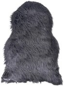 Antracitszürke szintetikus szőrme szőnyeg 50x85 cm – House Nordic