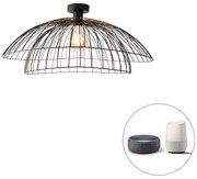 Okos mennyezeti lámpa fekete 60 cm WiFi-vel G95 - Pua