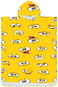 Poncsó törölköző SMILE sárga 80×145 cm