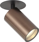 Modern süllyesztett spotlámpa sötét bronz GU10 50mm IP44 - Chels