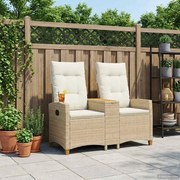 vidaXL Dönthető pad asztallal Beige és Krémszínű 126 x 65 x 112 cm