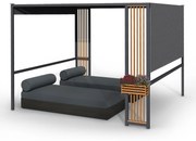 Blumfeldt Valence, pavilon, 3 x 3 m, UV50+, vízlepergető, napelemes LED világítás, napelem