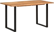 vidaXL tömör akácfa étkezőasztal 140 x 70 x 76 cm