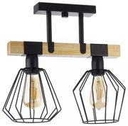 Felületre szerelhető csillár CAMEROON 2xE27/60W/230V fekete/fa