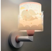 Dalber 61179S - Gyerek fali lámpa WHALE DREAMS 1xE27/15W/230V rózsaszín