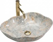Rea Pearl Ruststone, pultra szerelhető mosdó 505x380x135 mm, kőutánzat, REA-U0620