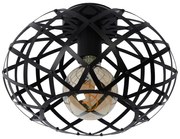 Lucide 21117/30/30 - Mennyezeti lámpa WOLFRAM 1xE27/40W/230V fekete