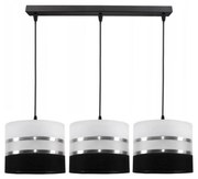 Csillár zsinóron CORAL 3xE27/60W/230V fekete-fehér