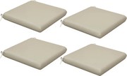 Outsunny 4 db-os étkezőszék párna készlet 47x47x7 cm vízálló és UV 50+ védelemmel | Aosom