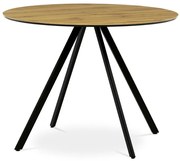 Kerek Étkezőasztal 100x100cm, Tölgy Színben, HT-R5010 Oak