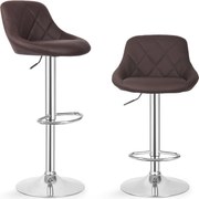 MIADOMODO Bárszék 2 db karfa nélkül barna