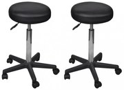 2 db fekete műbőr irodaszék 35,5 x 84 cm