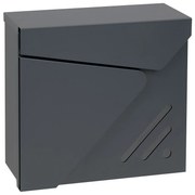 BK.509.G.AM fekete acél postaláda, 33,5 x 37 x 11,5 cm