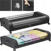 Organizer Gurulós Tároló Ágy Alá Szekrény Fekete 2db