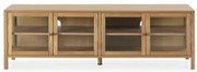Natúr színű TV-állvány tölgyfa dekorral 160x50x40 cm Ceci – MOME