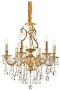 Ideal Lux - Kristály csillár láncon GIOCONDA 6xE14/40W/230V átm. 62 cm arany