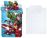 Bosszúállók gyerek, ovis ágyneműhuzat és paplan/párna szett 100x135 cm 40x60 cm (Blue)