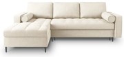 Santo világosbézs kinyitható sarokkanapé, bal oldali - Milo Casa