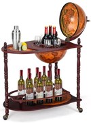 Gurulós földgömb alakú bortartó állvány