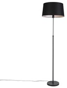 Állólámpa fekete fekete vászon árnyékolóval 45 cm állítható - Parte