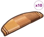 10 db barna öntapadó lépcsőszőnyeg 65x21x4 cm