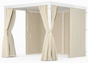 Blumfeldt LuminaHaven Pergola 3x3 függönyökkel és szúnyoghálóval