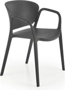 K-491 karfás kerti szék fekete