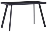 fekete edzett üveg étkezőasztal 120 x 60 x 75 cm