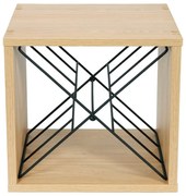 Natúr színű bortartó polcos állvány kőrisfa dekorral, palackok száma 12 36,5x36x29 cm Macon – Compactor