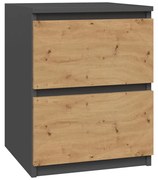 W2 éjjeliszekrény, antracit-tölgy