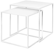 Fehér fém dohányzóasztal szett 2 db-os 40x40 cm Fera – Blomus