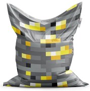 Classic babzsák Blocks 2 - gyerek, szürke / sárga