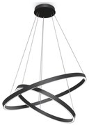 Maytoni MOD058PL-L74B3K - LED Csillár zsinóron RIM LED/88W/230V átm. 80 cm fekete
