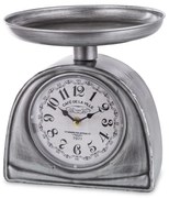 Kensington station London 1887 ezüst mérleg formájú fém kvarc asztali óra arab számokkal 27x25x26cm