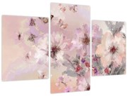 Kép - Művészeti kollázs pillangókkal (90x60 cm)