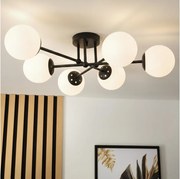 Brilagi - MALIVA felületre szerelt csillár 6xE14/15W/230V fekete/fehér