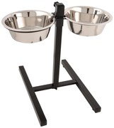 Rozsdamentes acél tálka szett állvánnyal kutyáknak – Love Story