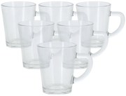 EH 6 db-os üveg eszpresszócsésze készlet, 70 ml