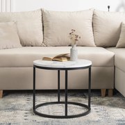 Stolik CONNY Biały márvány/Czarny