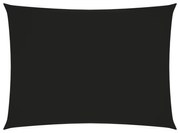 fekete téglalap alakú oxford-szövet napvitorla 2,5 x 4 m