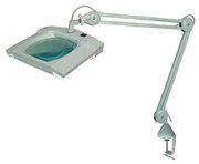 LED Asztali lámpa nagyítóval és klipszel LED/5W/230V
