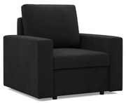 Zeus fotel, egyenes kartámasz, szövet anyag, hab töltet, fekete