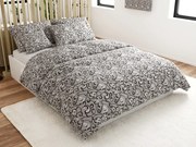 Orient szürke pamut ágynemű Rögzítés: Cipzár