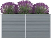 vidaXL Kerti magaságyás horganyzott acélból 160x80x77cm szürke