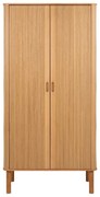 Natúr színű ruhásszekrény tölgyfa dekorral 100x200x55 cm Langley – Actona