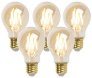 5 db-os készlet E27 szabályozható LED izzó Goldline 5W 380lm 2200K